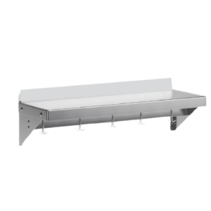 NSF Certified Wall-Mounted Shelf with Pot and Rack Hooks
